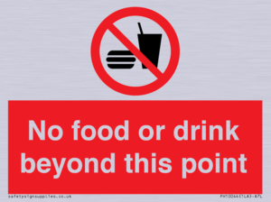 No food or drink beyond this point